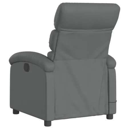 Fauteuil inclinable de massage électrique gris foncé tissu