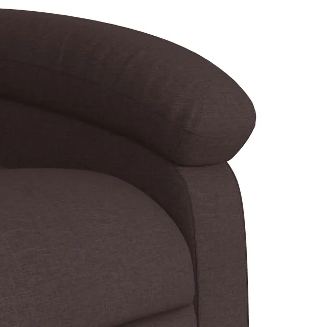 Fauteuil de massage inclinable électrique Marron foncé Tissu