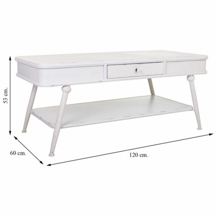 Tavolino da Caffè Alexandra House Living Bianco Ferro 60 x 53 x 120 c 2
