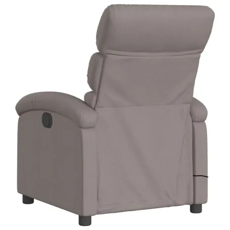 Fauteuil de massage inclinable électrique Taupe Tissu