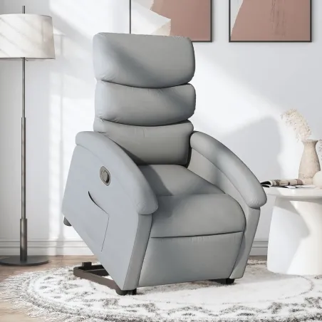 Fauteuil inclinable Gris clair Tissu