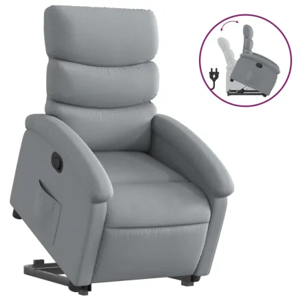 Fauteuil inclinable Gris clair Tissu 2