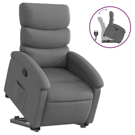 Fauteuil inclinable Gris foncé Tissu 2
