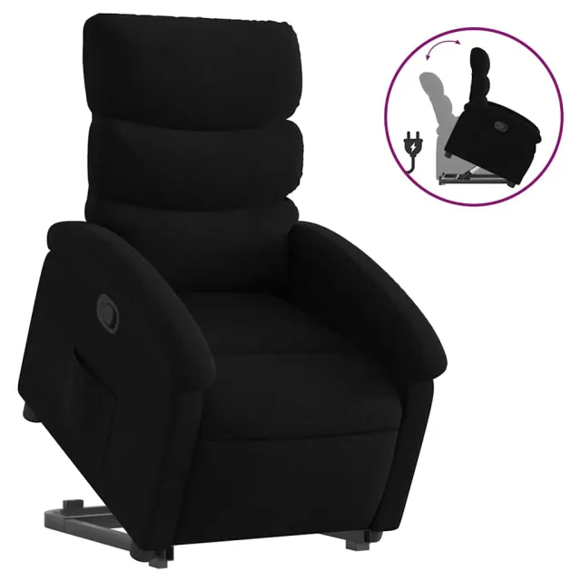 Fauteuil inclinable noir tissu