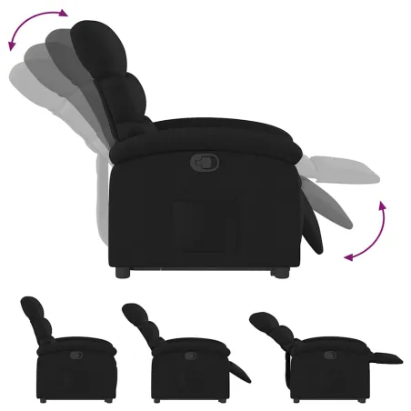Fauteuil inclinable noir tissu