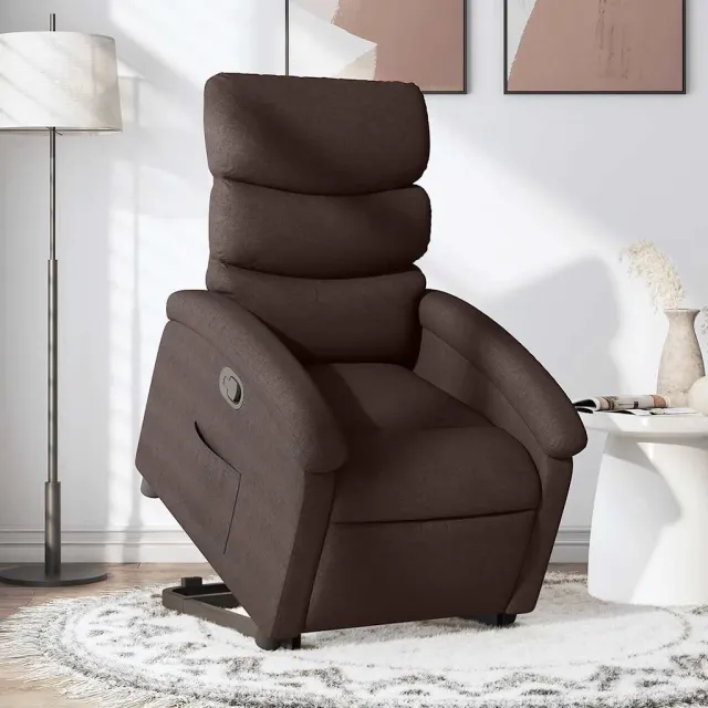 Fauteuil inclinable marron foncé tissu