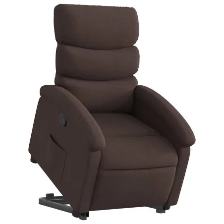 Fauteuil inclinable marron foncé tissu