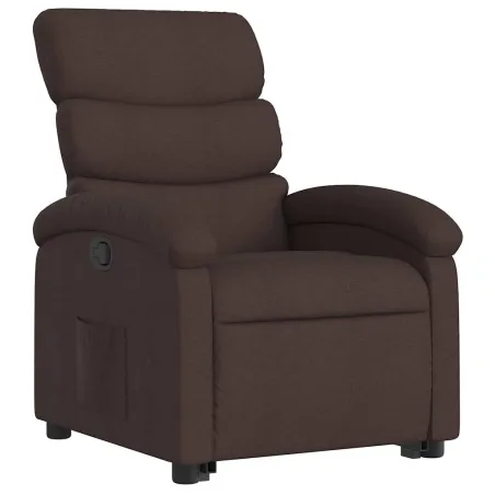 Fauteuil inclinable marron foncé tissu