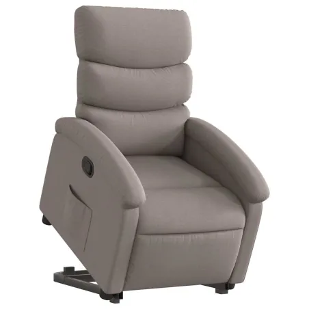 Fauteuil inclinable taupe tissu