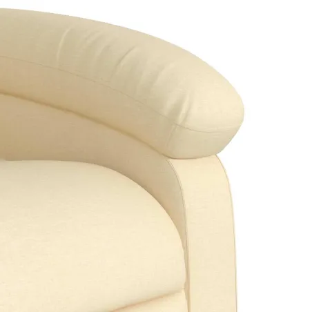 Fauteuil inclinable Crème Tissu