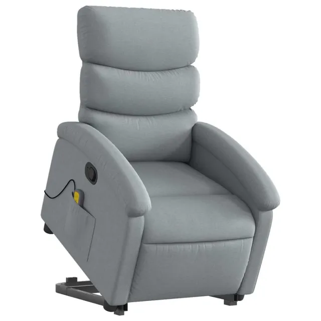 Fauteuil de massage inclinable Gris clair Tissu