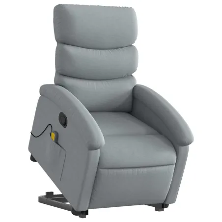 Fauteuil de massage inclinable Gris clair Tissu
