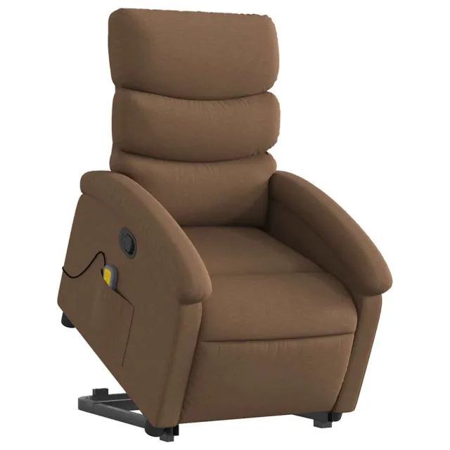 Fauteuil de massage inclinable Marron Tissu