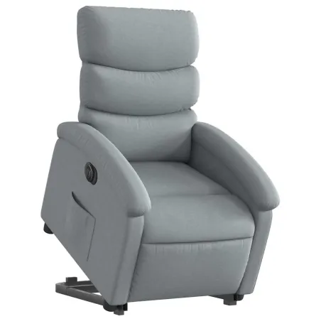 Fauteuil inclinable électrique gris clair tissu