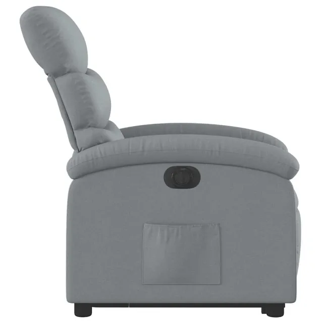 Fauteuil inclinable électrique gris clair tissu