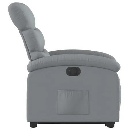 Fauteuil inclinable électrique gris clair tissu