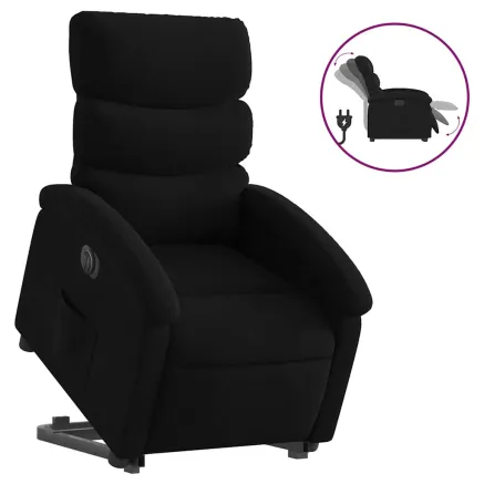 Fauteuil inclinable électrique noir tissu 2