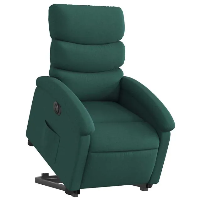 Fauteuil inclinable électrique vert foncé tissu