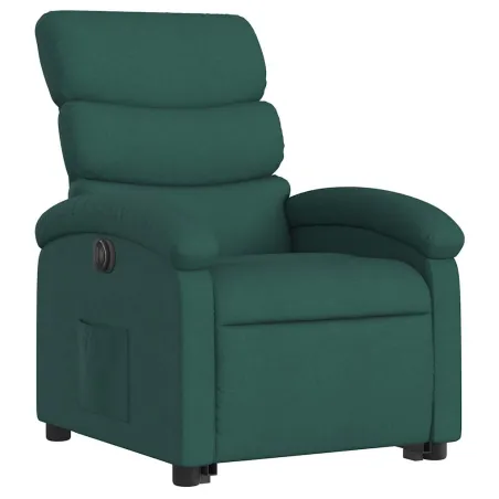 Fauteuil inclinable électrique vert foncé tissu