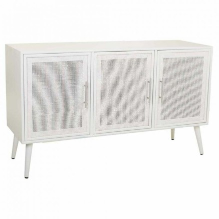 Credenza Alexandra House Living Bianco Argentato Bambù Legno MDF 41 x