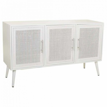 Buffet Alexandra House Living Blanc Argenté Bambou Bois MDF 41 x 71 x