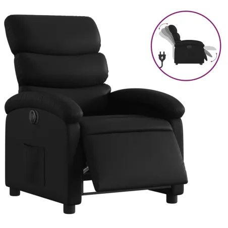 Fauteuil inclinable électrique Noir Similicuir