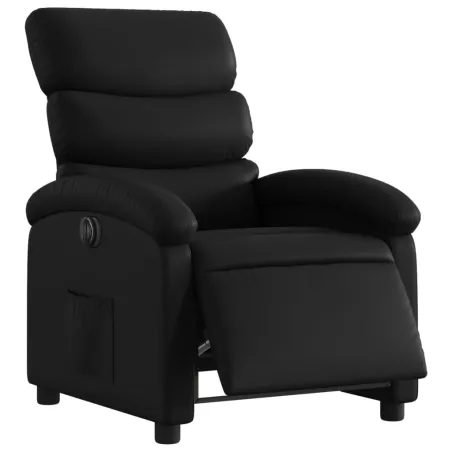 Fauteuil inclinable électrique Noir Similicuir