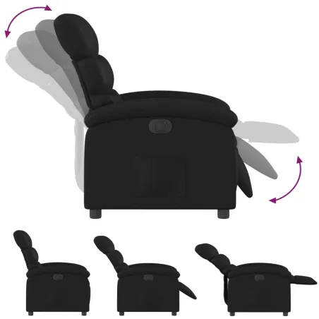 Fauteuil inclinable électrique Noir Similicuir