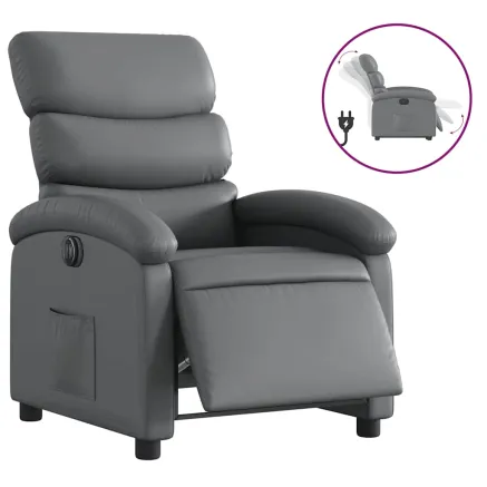 Fauteuil inclinable électrique Gris Similicuir 2