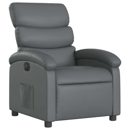 Fauteuil inclinable électrique Gris Similicuir