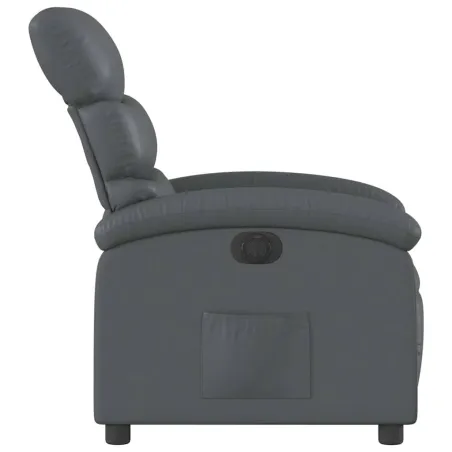 Fauteuil inclinable électrique Gris Similicuir