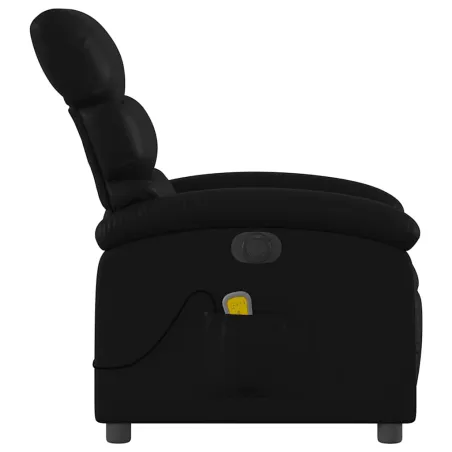 Fauteuil de massage inclinable électrique noir similicuir