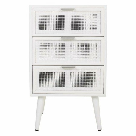 Mesita de Noche Alexandra House Living Blanco 36 x 71 x 42 cm