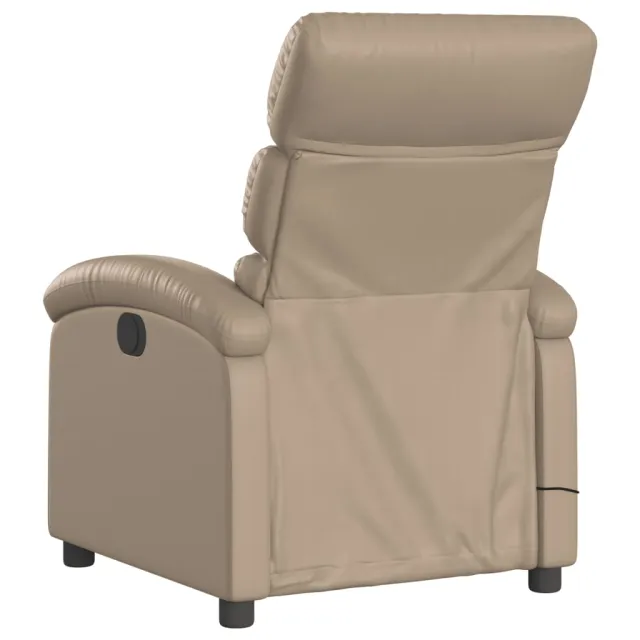 Fauteuil de massage inclinable électrique cappuccino similicuir