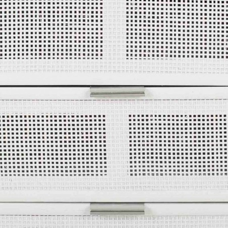 Cassettiera Alexandra House Living Bianco Bambù Legno MDF 36 x 100 x
