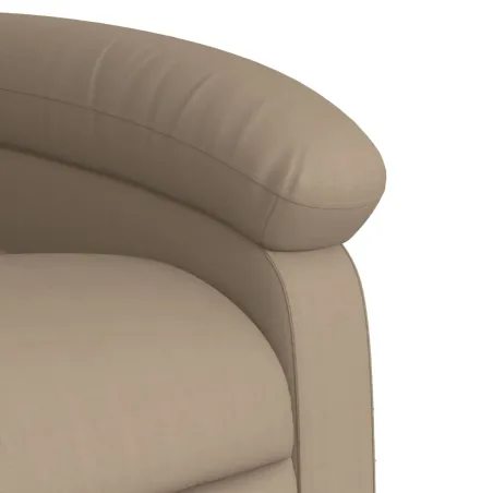 Fauteuil de massage inclinable électrique cappuccino similicuir