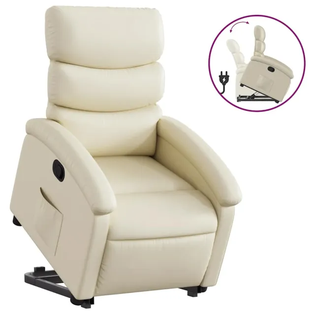 Fauteuil inclinable Crème Similicuir