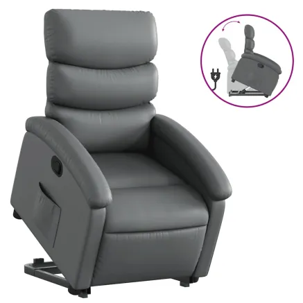 Fauteuil inclinable Gris Similicuir 2