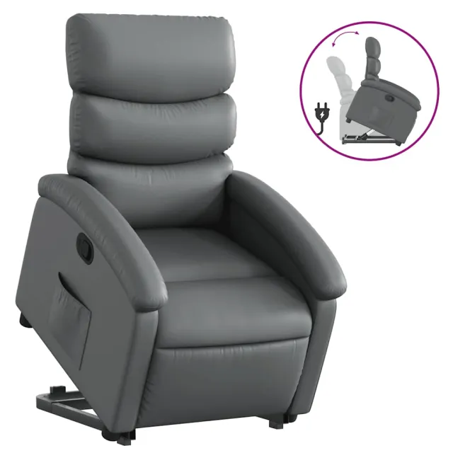 Fauteuil inclinable Gris Similicuir