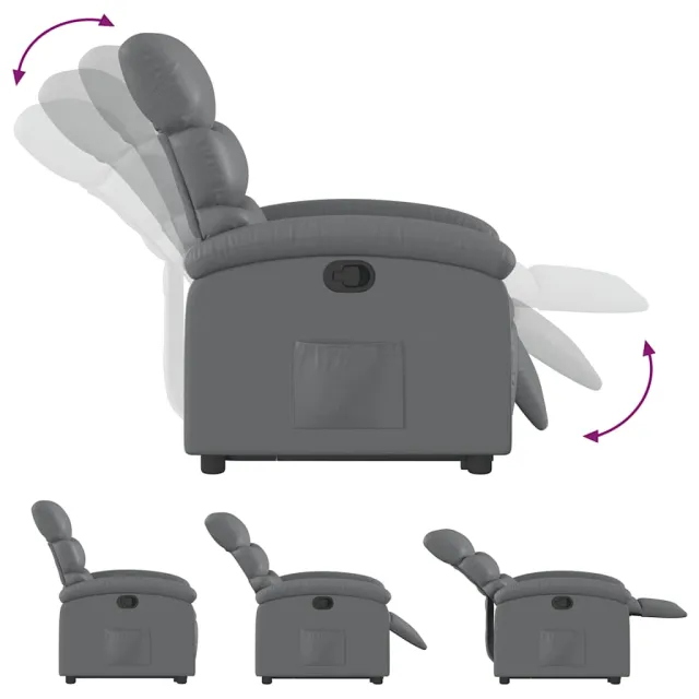 Fauteuil inclinable Gris Similicuir