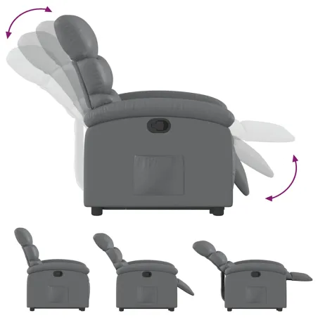 Fauteuil inclinable Gris Similicuir