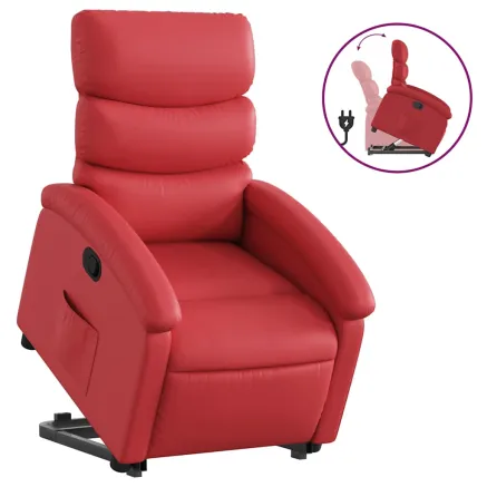 Fauteuil inclinable Rouge Similicuir 2