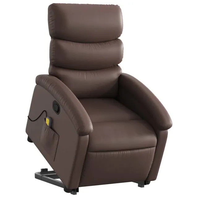 Fauteuil inclinable de massage Marron Similicuir