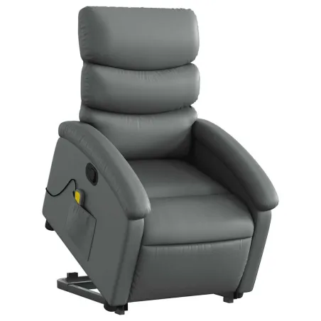 Fauteuil inclinable de massage Gris Similicuir