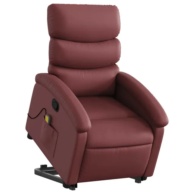 Fauteuil inclinable de massage Rouge bordeaux Similicuir