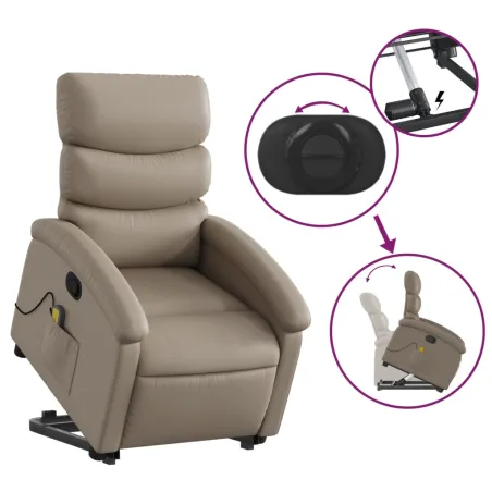 Fauteuil inclinable de massage Cappuccino Similicuir