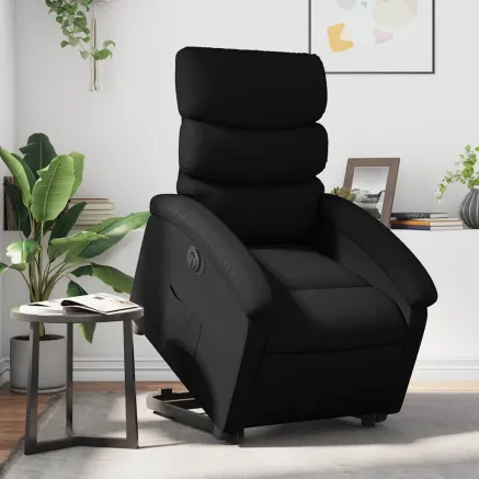 Fauteuil inclinable électrique noir similicuir
