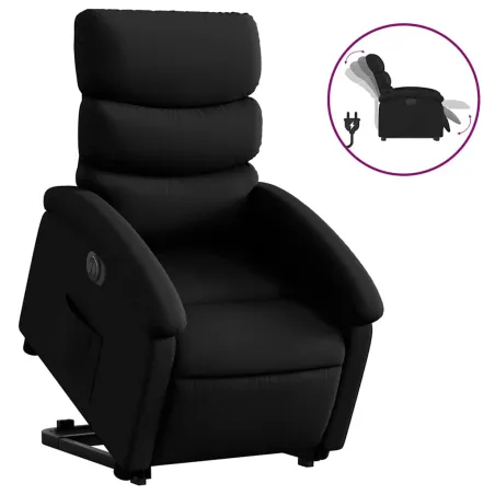 Fauteuil inclinable électrique noir similicuir