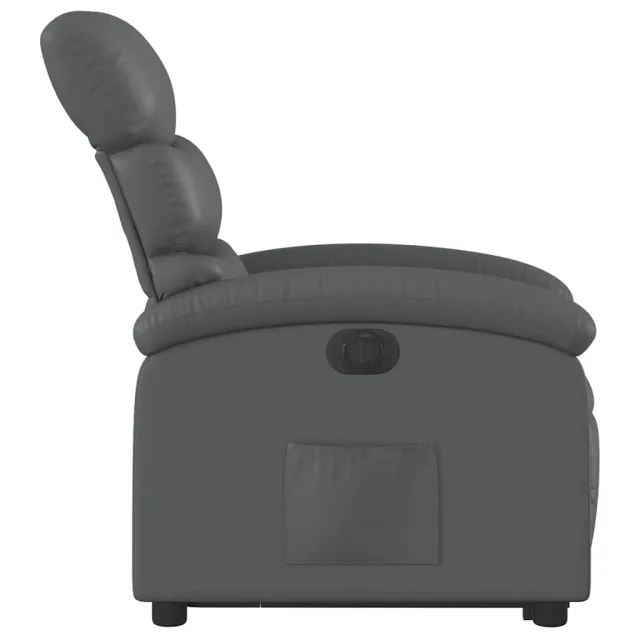 Fauteuil inclinable électrique gris similicuir