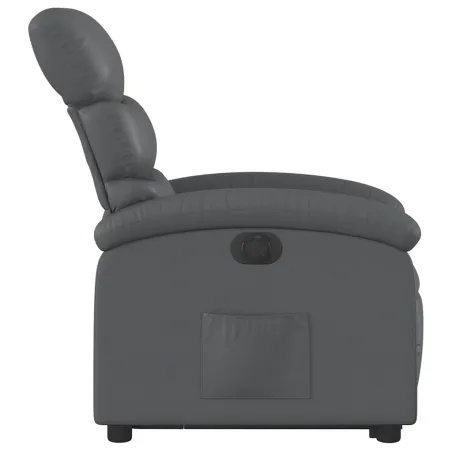 Fauteuil inclinable électrique gris similicuir